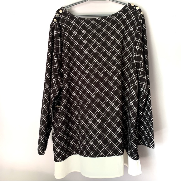 Lily Morgan Black Plus Size Shirt Size 3XL NWT - Picture 2 of 9